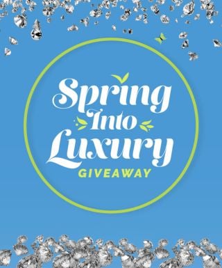 Spring into luxury giveaway with diamonds falling