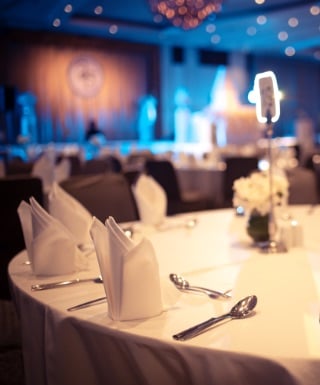 place setting at a wedding