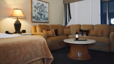 sectional couch in suite