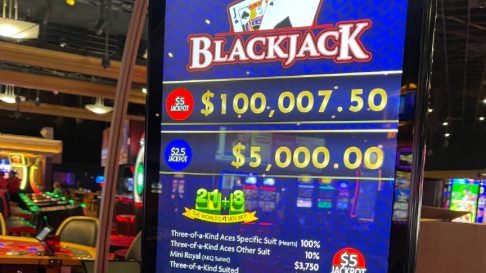Jackpot hit on a slot machine
