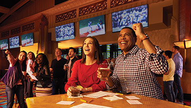 People celebrating at Sportsbook